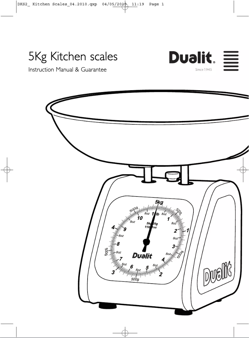 Página 1 del manual Manual de usuario Dualit Kitchen