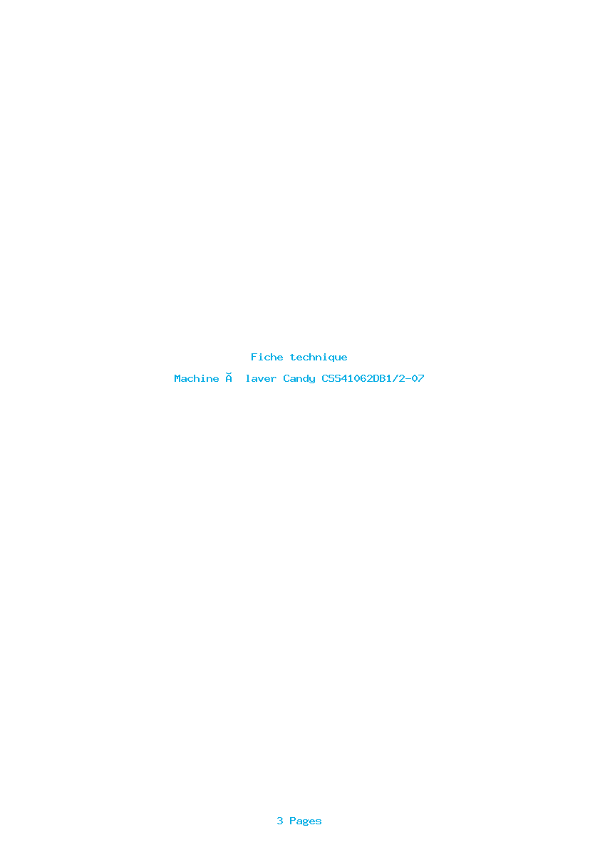 Image de la première page du manuel de l'appareil CSS41062DB1/2-07