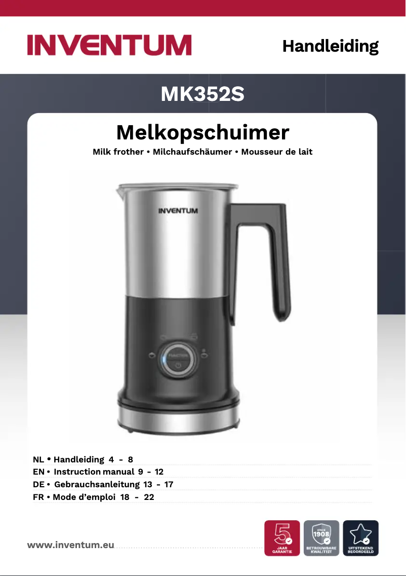 Página 1 del manual Manual de usuario Inventum MK352S