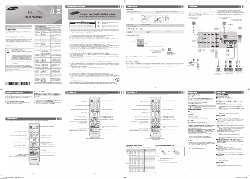 Página 1 del manual Manual de usuario Samsung UA24H4003TR