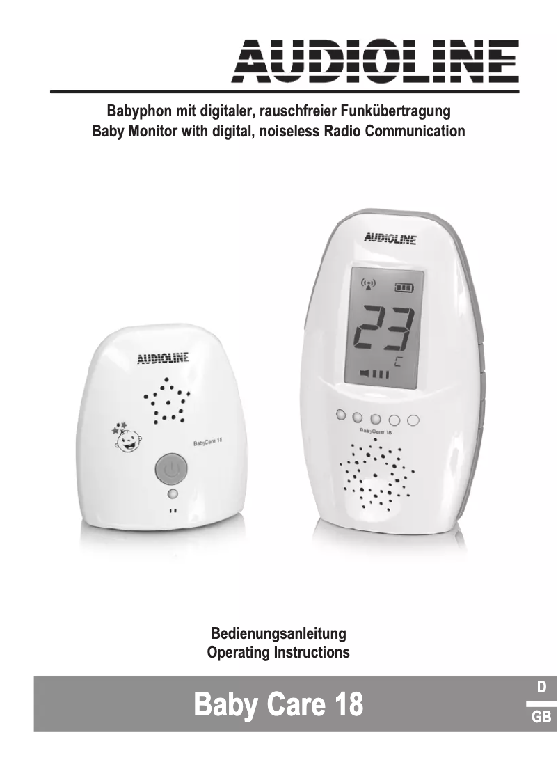 Page 1 de la notice Manuel utilisateur Audioline Baby Care 18