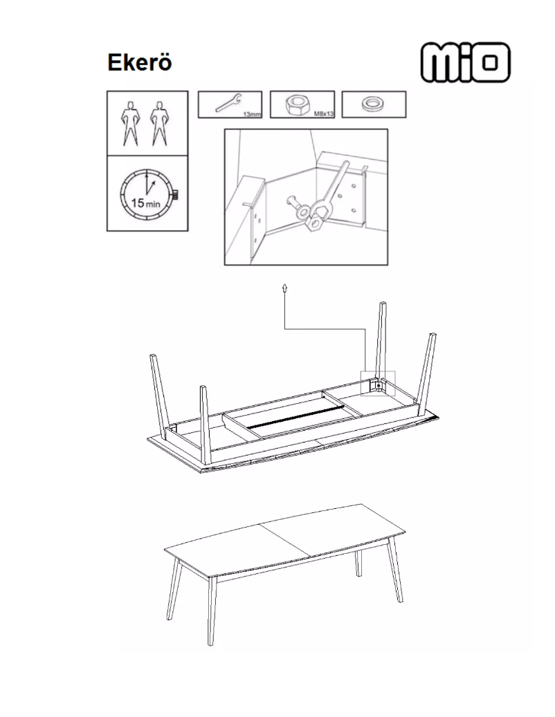Page 1 de la notice Manuel utilisateur Mio Ekerö