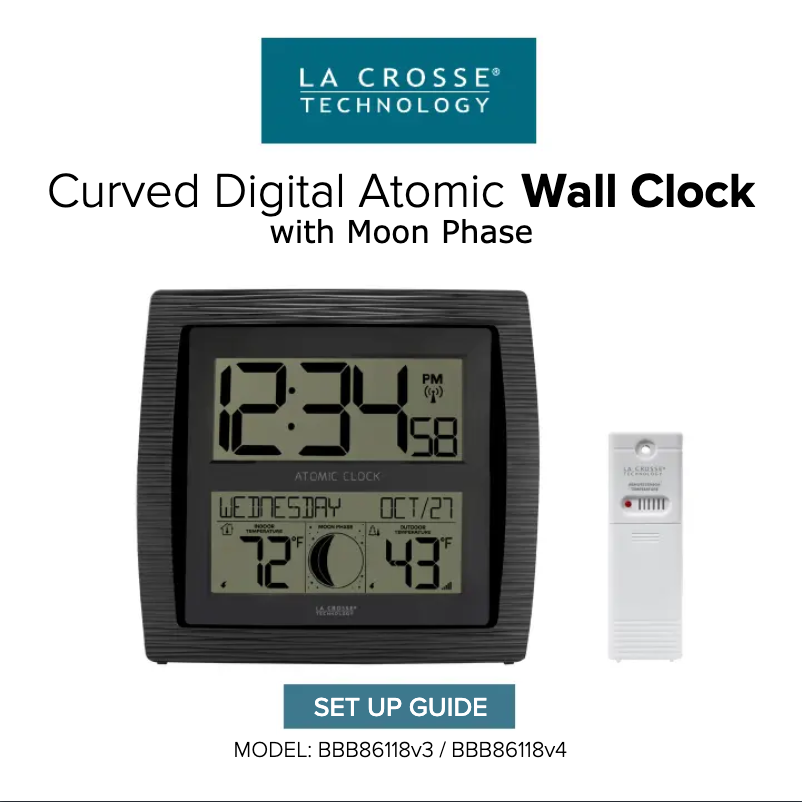 Page 1 of the manual User Manual La Crosse Technology BBB86118V4