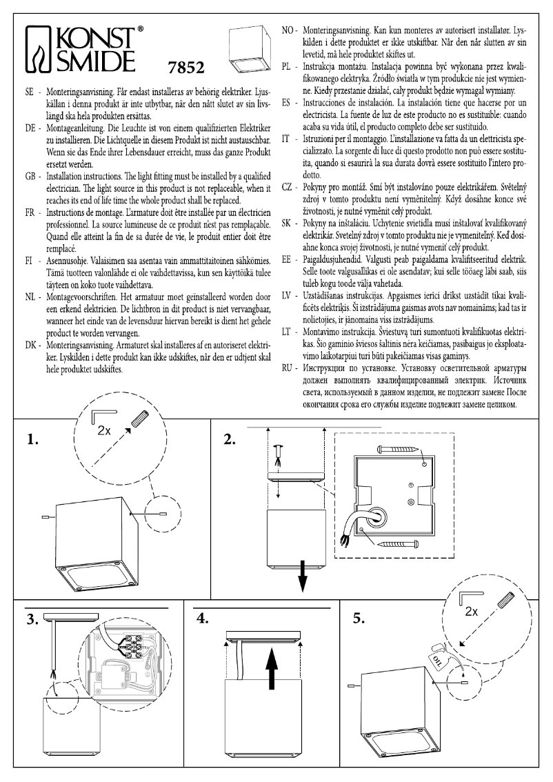Page 1 de la notice Manuel utilisateur Konstsmide Cesena