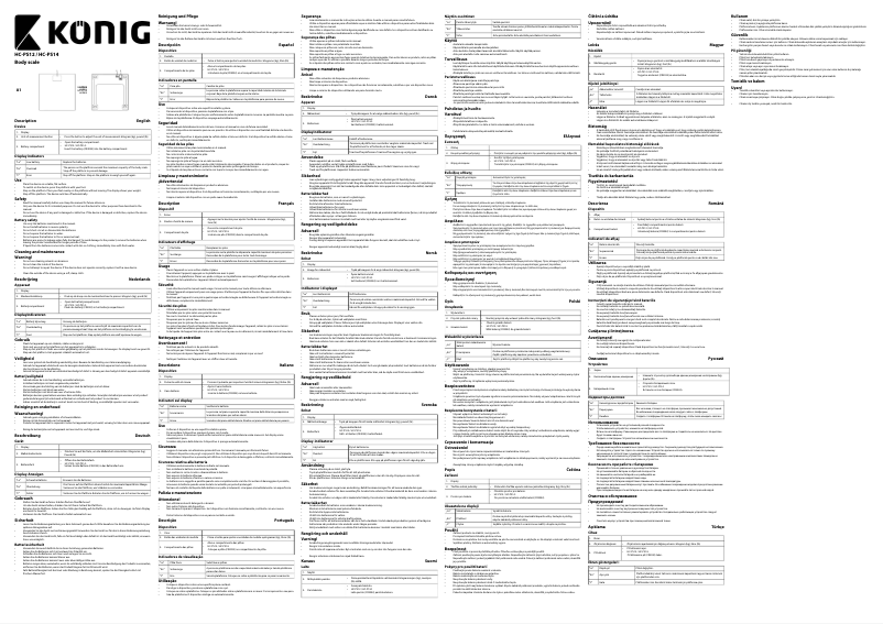 Page 1 of the manual User Manual Konig HC-PS14