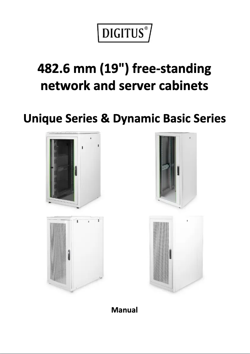 Page 1 de la notice Manuel utilisateur Digitus DN-19 26U-8/8-B-1