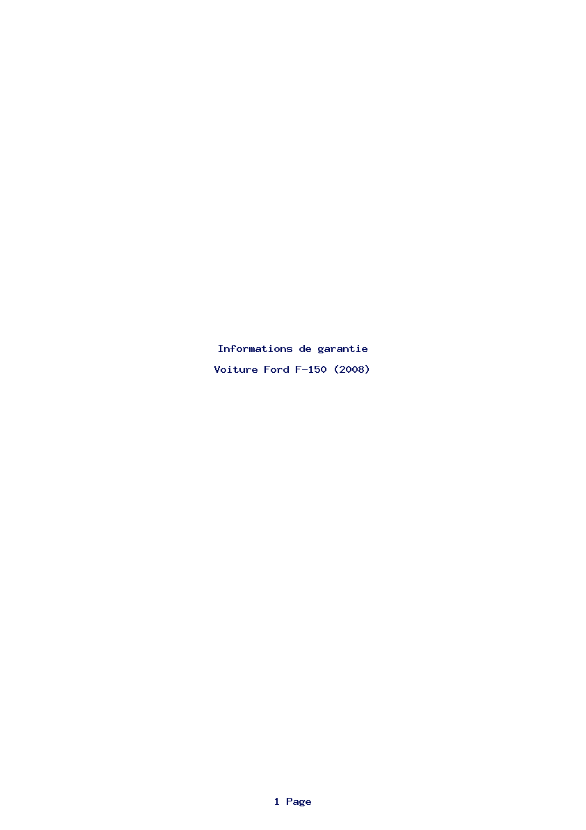 Image de la première page du manuel de l'appareil F-150 (2008)