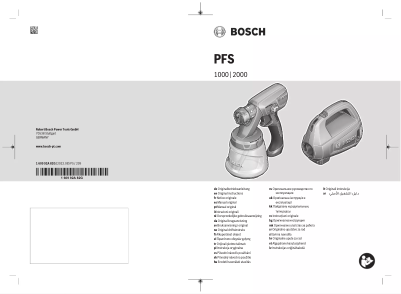 Page 1 of the manual User Manual Bosch PFS 1000