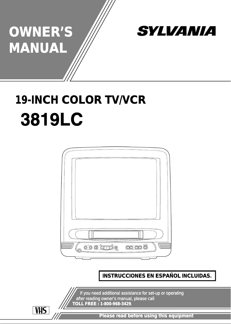 Page 1 de la notice Manuel utilisateur Sylvania 3819LC