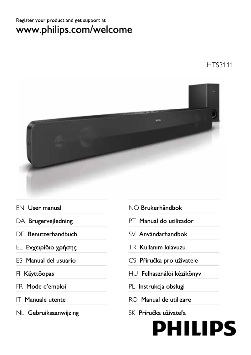 Página 1 del manual Manual de usuario Philips HTS3111