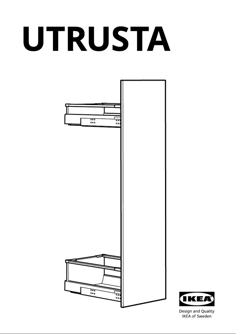 Page 1 de la notice Manuel utilisateur Ikea UTRUSTA 905.153.30