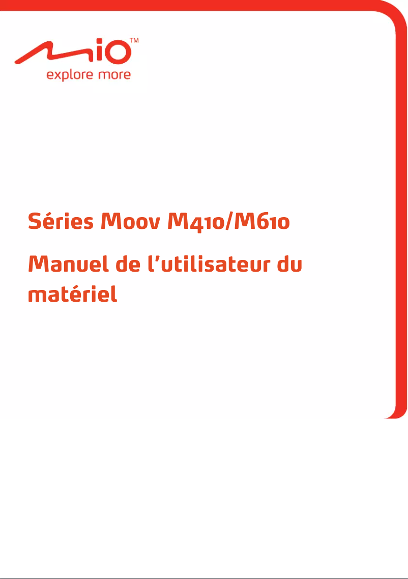 Page 1 de la notice Manuel utilisateur Mio Moov M610 series