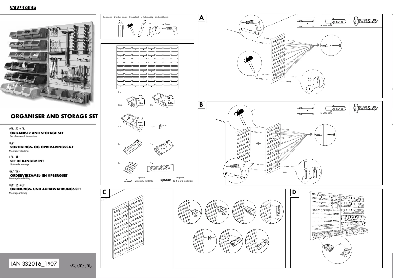 Page 1 de la notice Manuel utilisateur Parkside HG03449