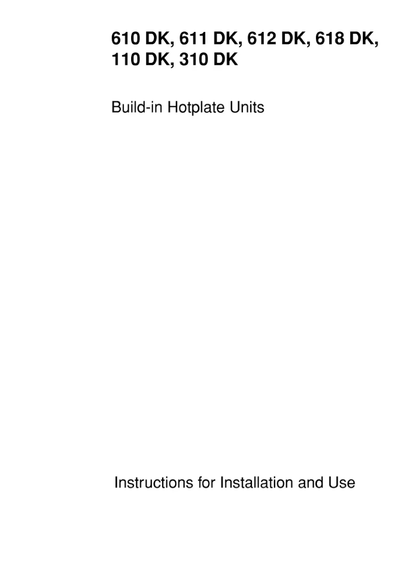 Page 1 de la notice Manuel utilisateur AEG 110DK