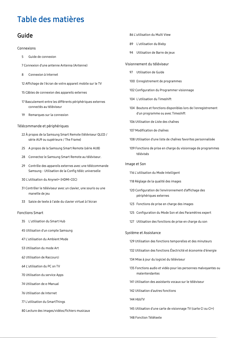 Página 1 del manual Manual de usuario Samsung 65AU7105