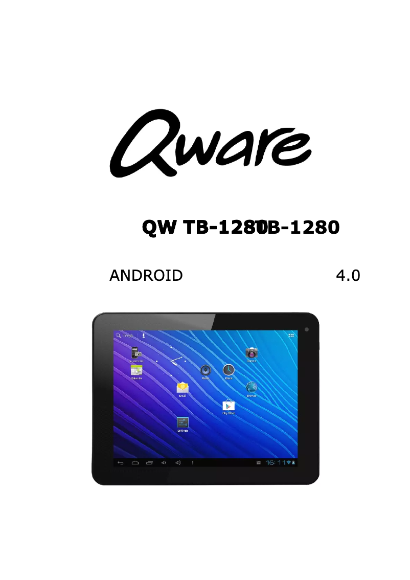 Page 1 de la notice Manuel utilisateur Qware TB-1380HD