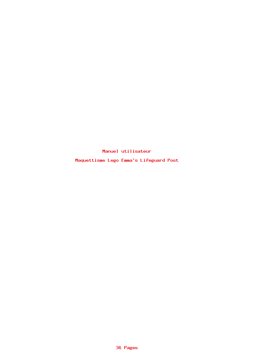 Page 1 de la notice Manuel utilisateur Lego Emma's Lifeguard Post