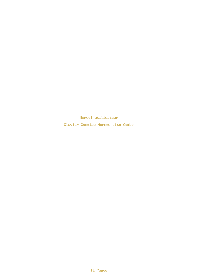 Page 1 de la notice Manuel utilisateur Gamdias Hermes Lite Combo