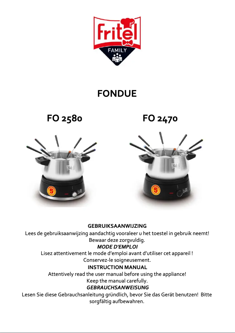 Page 1 de la notice Manuel utilisateur Fritel FO 2580