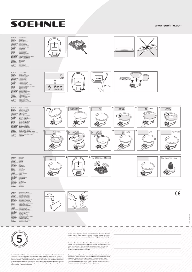 Page 1 de la notice Manuel utilisateur Soehnle Anna 67003 8