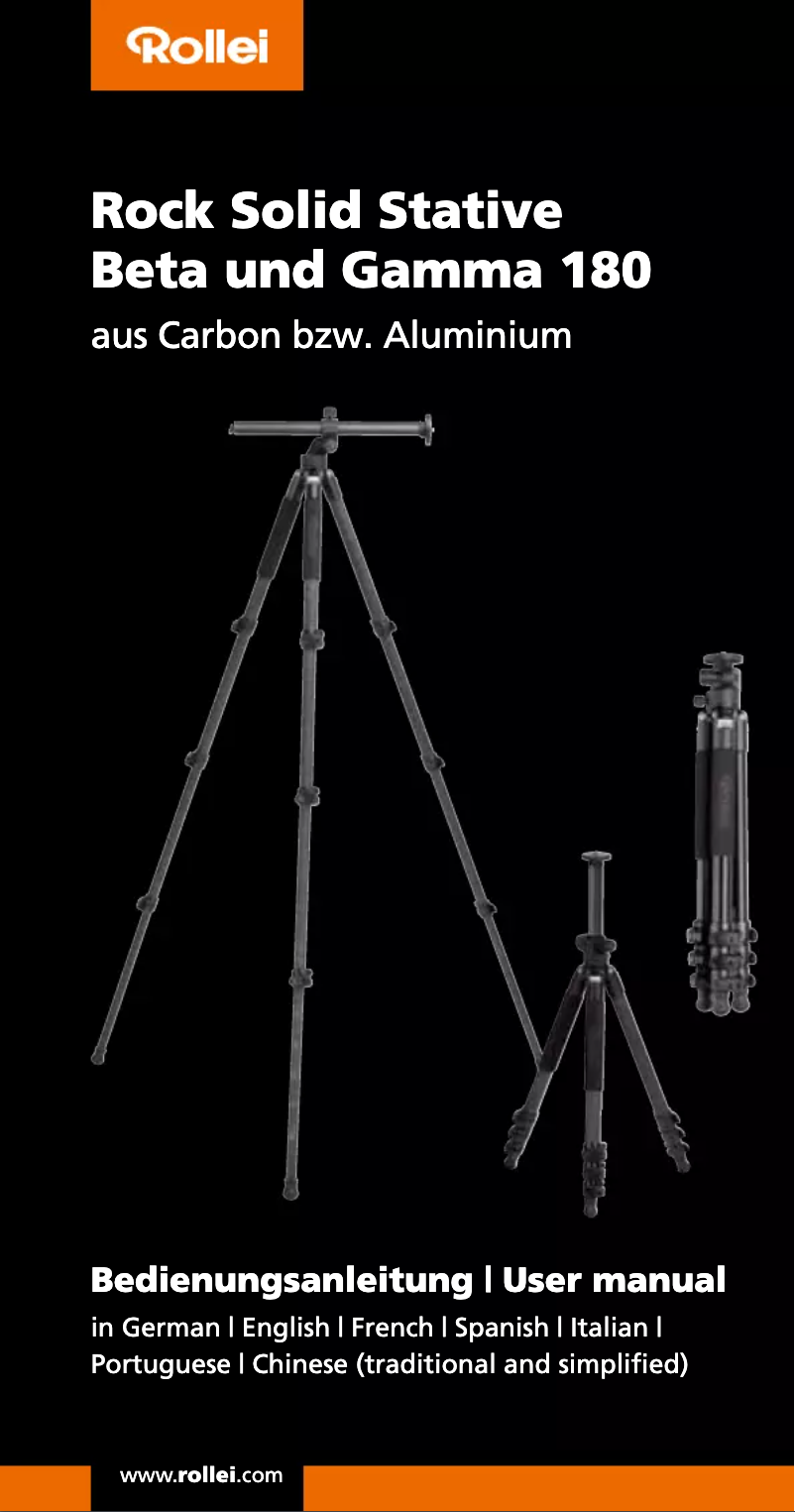 Página 1 del manual Manual de usuario Rollei Rock Solid Beta 180 Carbon