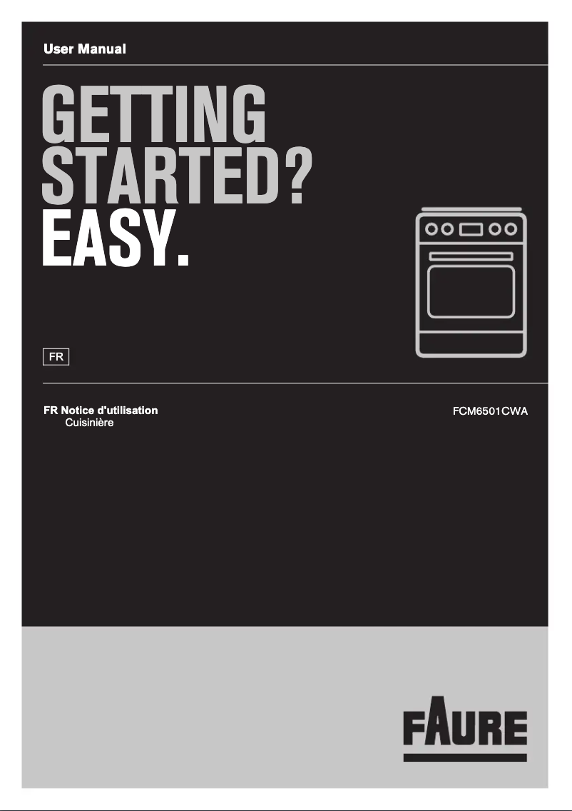 Page 1 de la notice Manuel utilisateur Electrolux FCM6501CWA