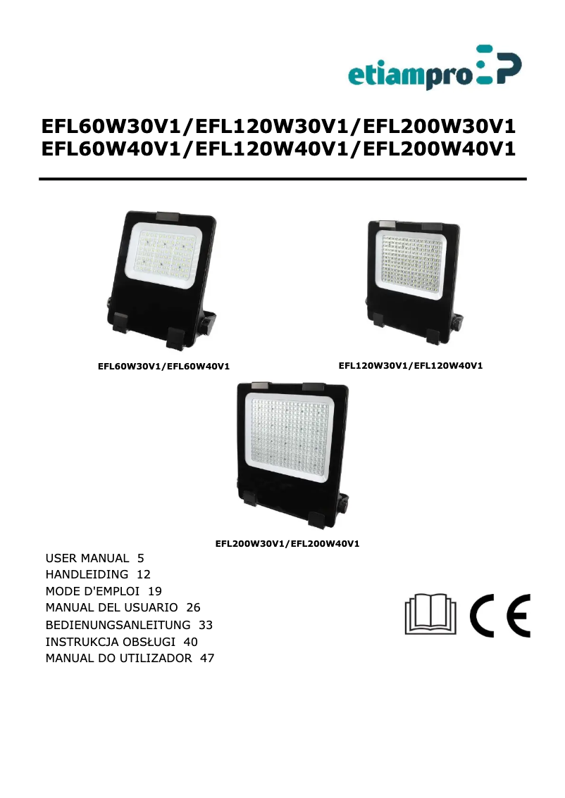 Page 1 de la notice Manuel utilisateur EtiamPro EFL120W30V1