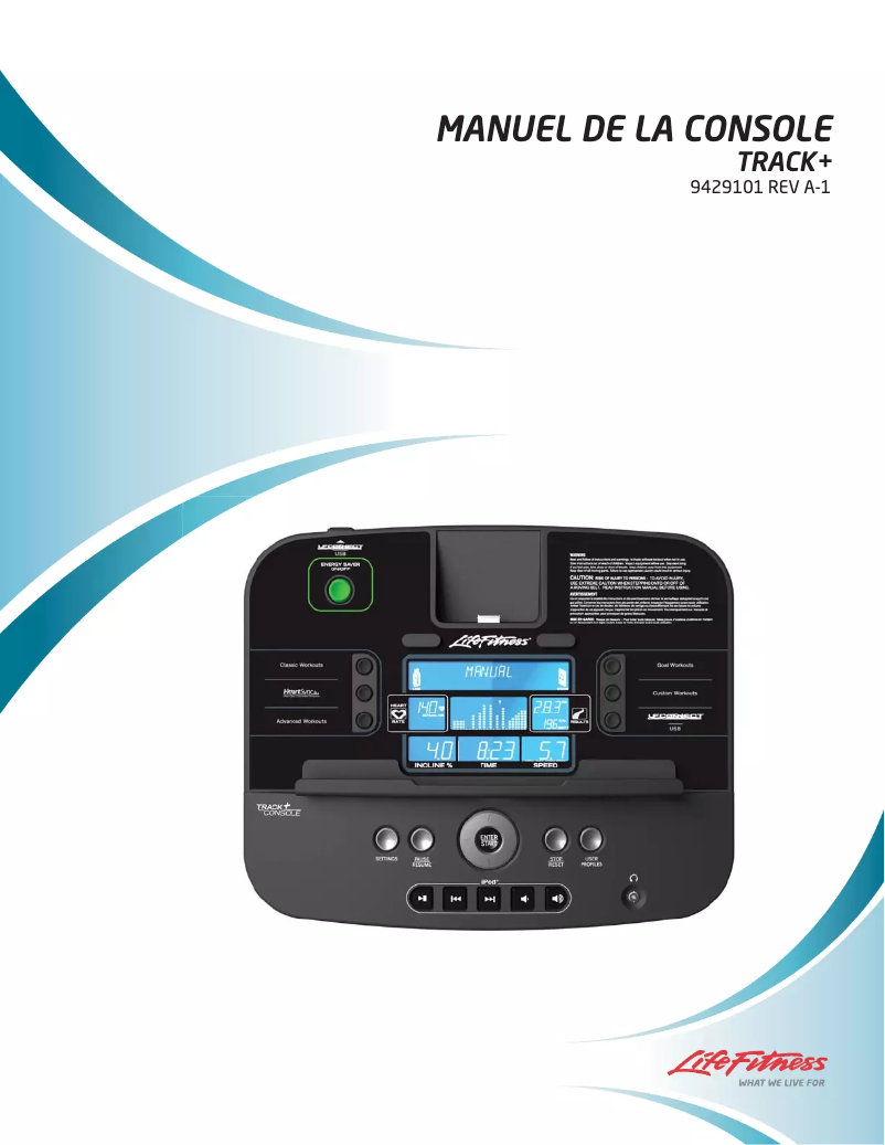 Page 1 de la notice Manuel utilisateur Life Fitness F3