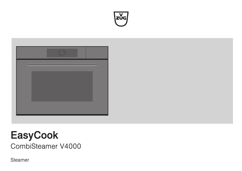 Page 1 de la notice Guide d'installation V-Zug CombiSteamer V4000 45