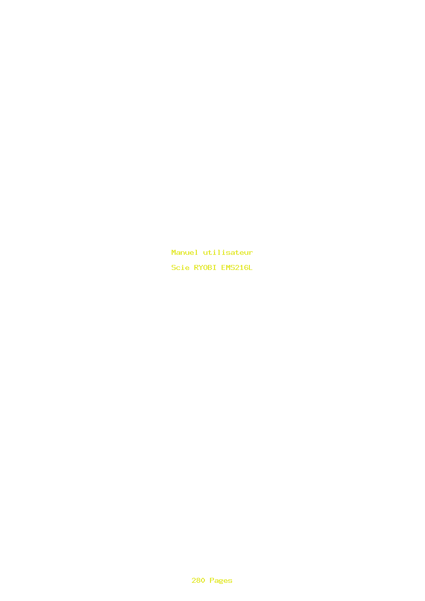 Page 1 de la notice Manuel utilisateur RYOBI EMS216L