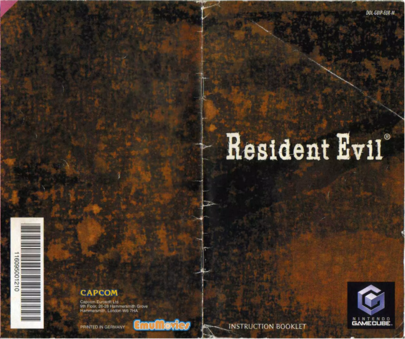 Page 1 of the manual User Manual Nintendo Resident Evil (GameCube)