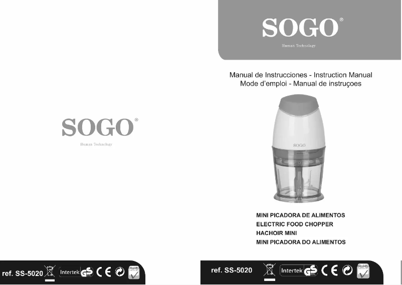 Page 1 of the manual User Manual Sogo SS-5020