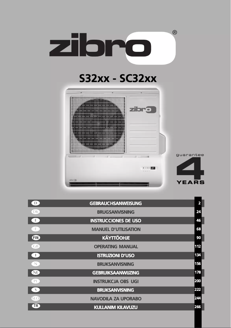 Page 1 de la notice Manuel utilisateur Zibro SC3225
