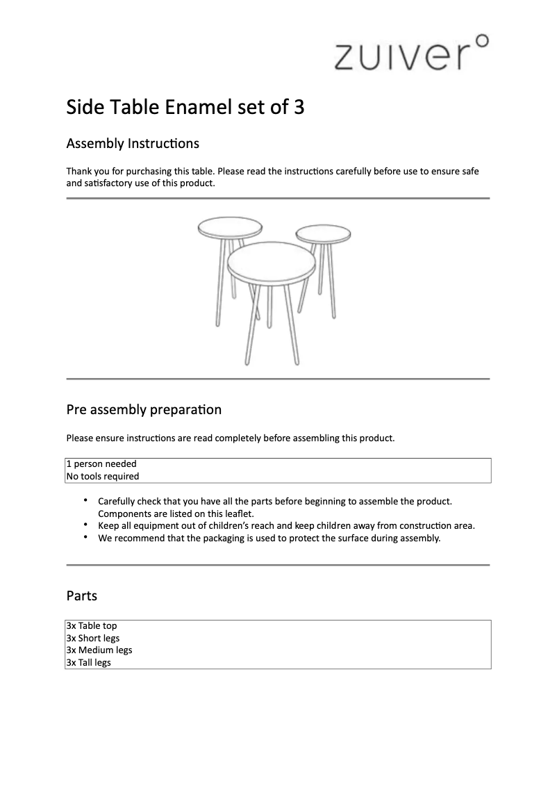 Página 1 del manual Manual de usuario Zuiver Enamel