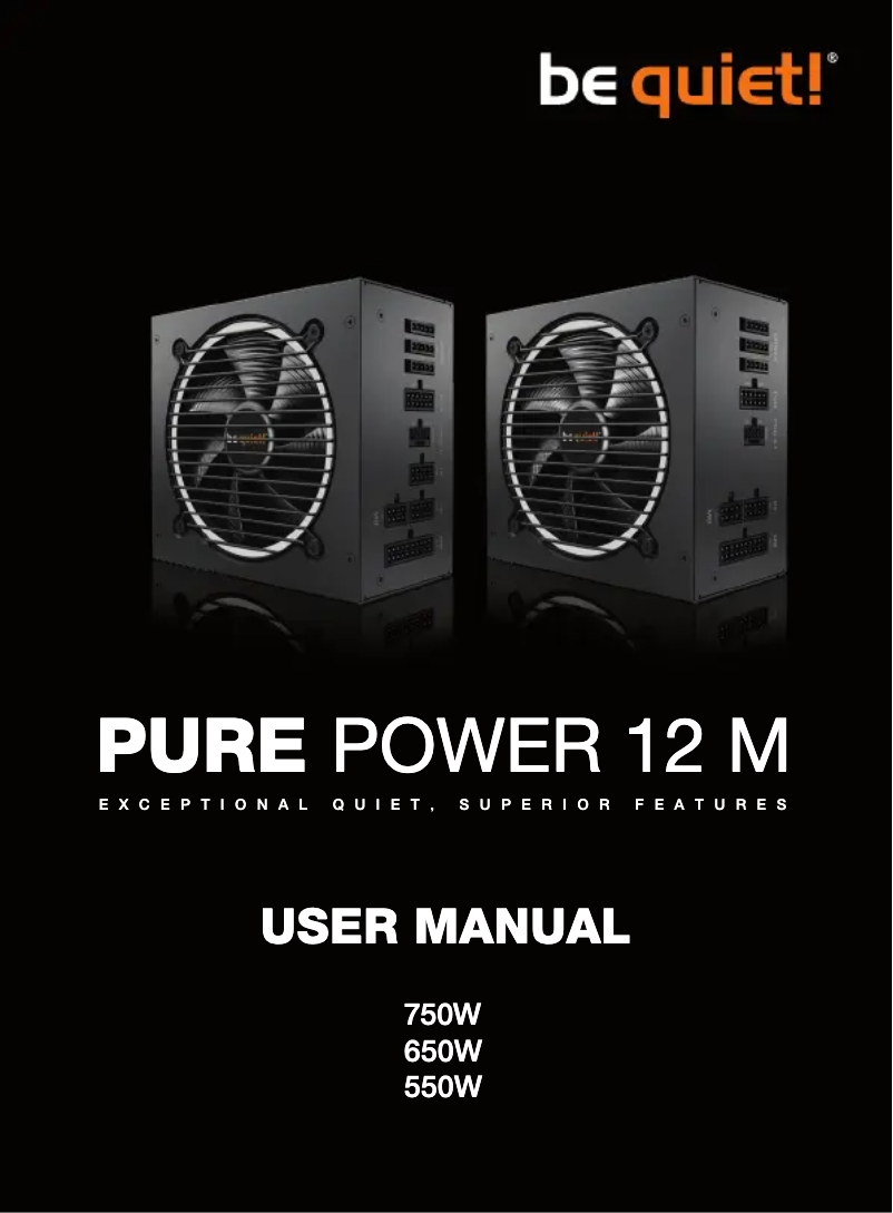 Page 1 of the manual User Manual Be Quiet! Pure Power 12 M