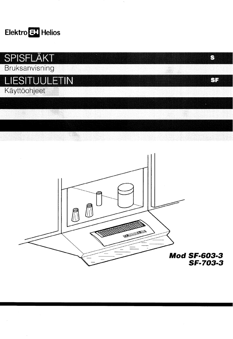 Page 1 of the manual User Manual Elektro Helios SF603-3