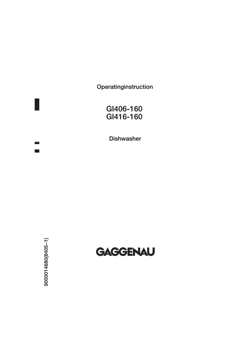 Page 1 of the manual User Manual Gaggenau GI 406-160