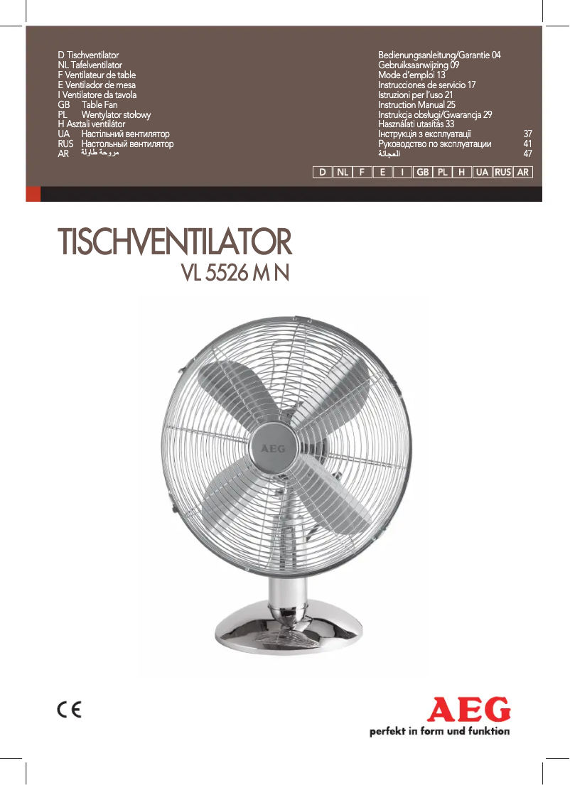 Página 1 del manual Manual de usuario AEG VL 5526 M