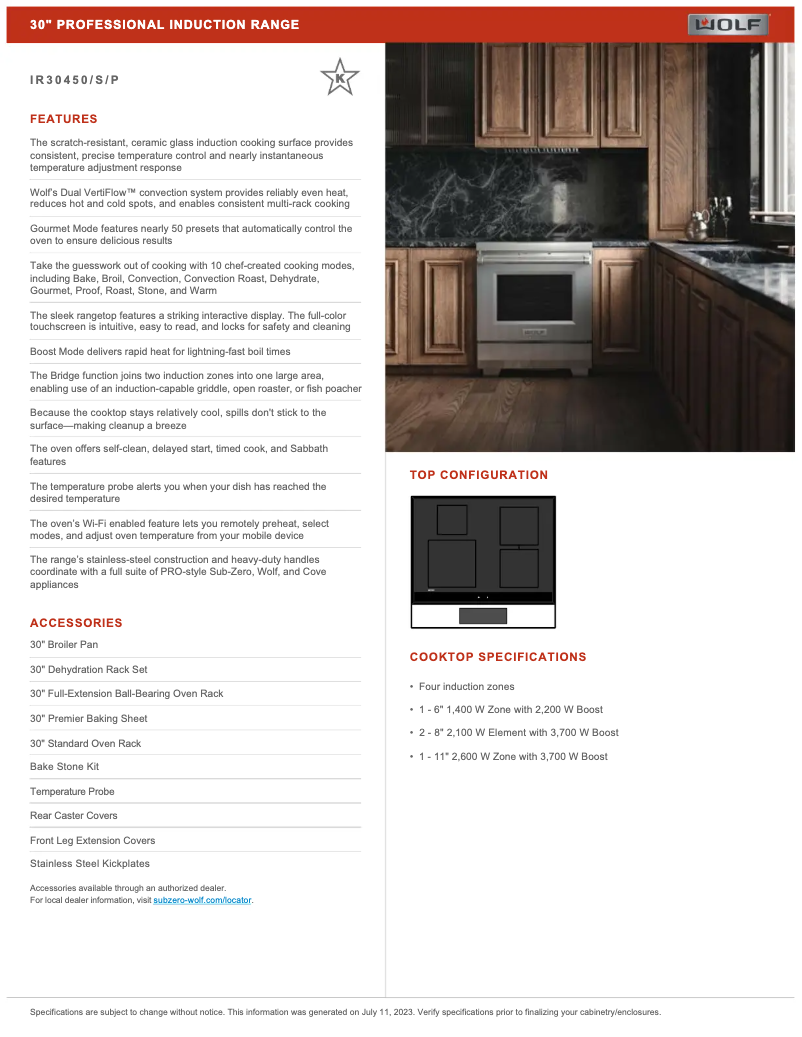 Page 1 de la notice Manuel utilisateur Wolf IR30450