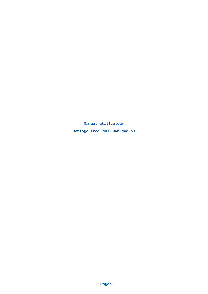 Page 1 de la notice Manuel utilisateur Ikea PUGG 905.408.53