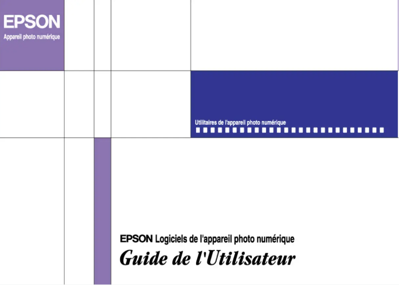 Page 1 de la notice Manuel utilisateur Epson PhotoPC 2100Z