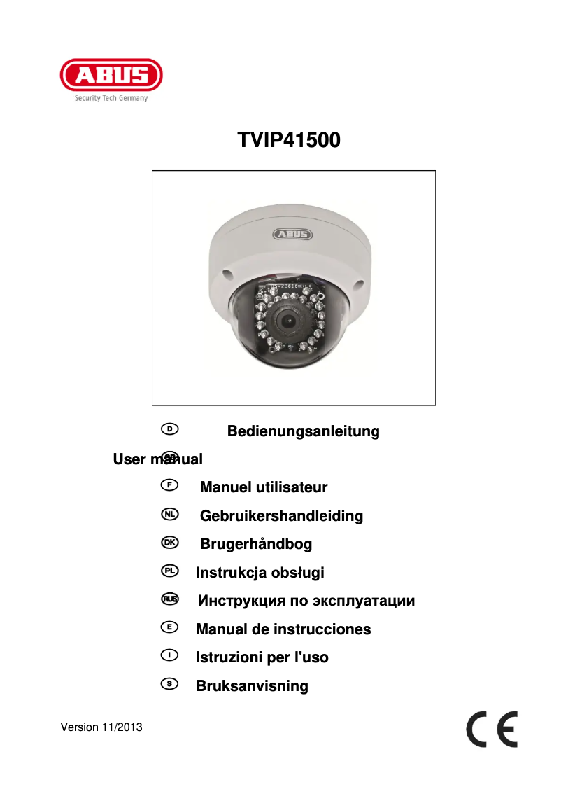 Page 1 de la notice Manuel utilisateur Abus TVIP41500