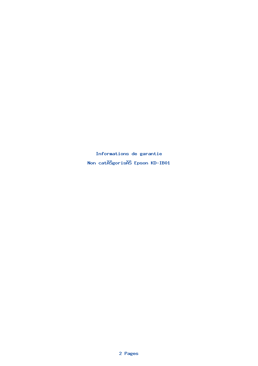 Image de la première page du manuel de l'appareil KD-IB01