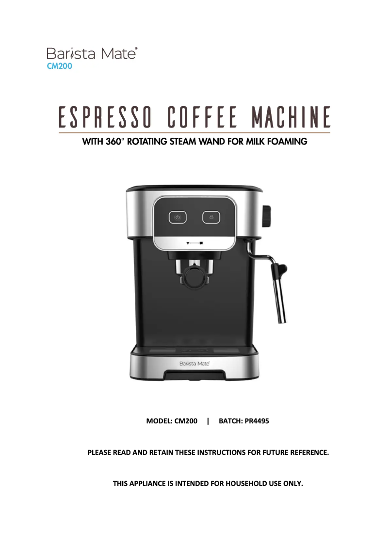 Page 1 de la notice Manuel utilisateur Healthy Choice CM200