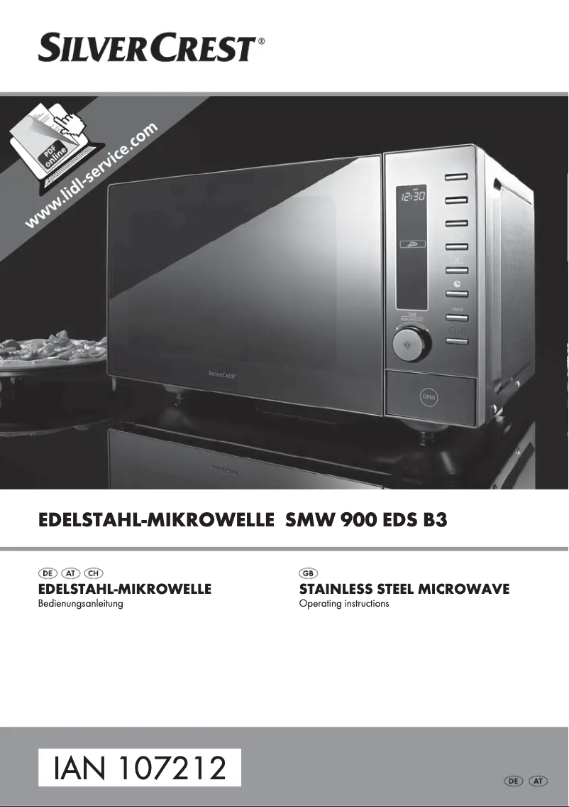 Page 1 of the manual User Manual SilverCrest SMW 900 EDS B2