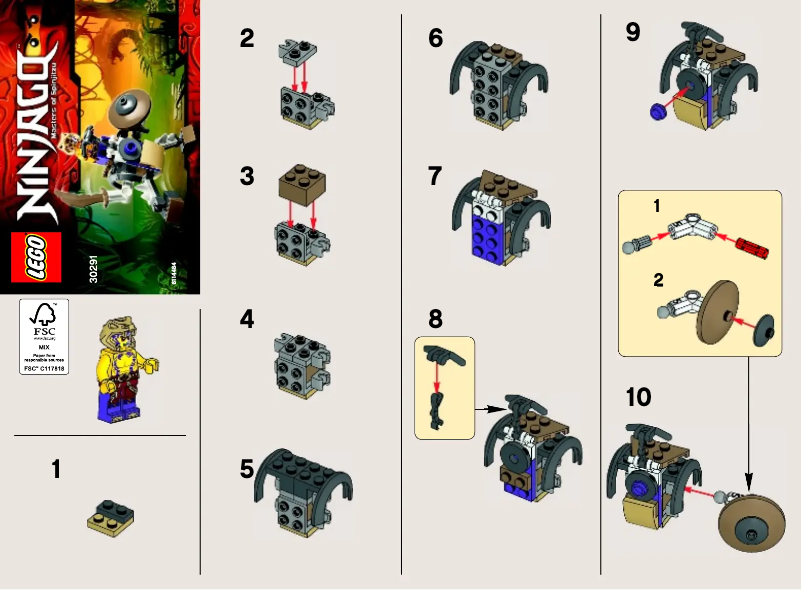 Página 1 del manual Manual de usuario Lego Anacondrai Battle Mech 30291