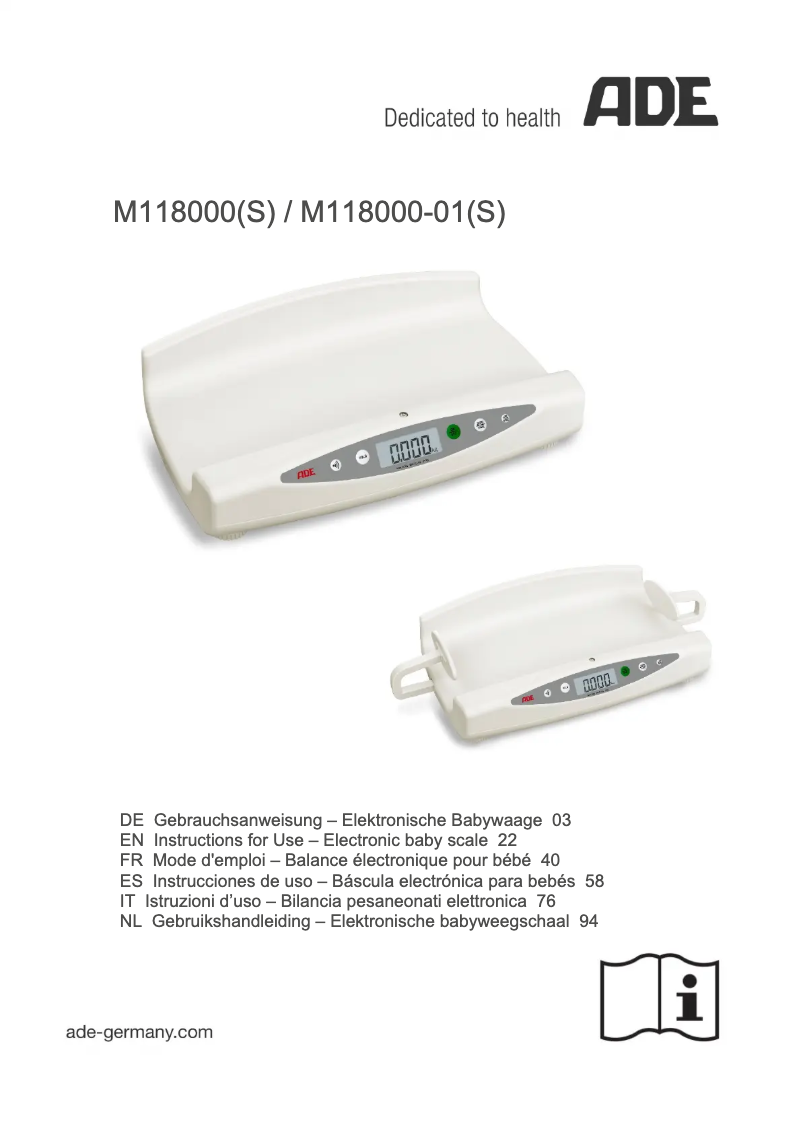 Page 1 de la notice Manuel utilisateur ADE M118000-01
