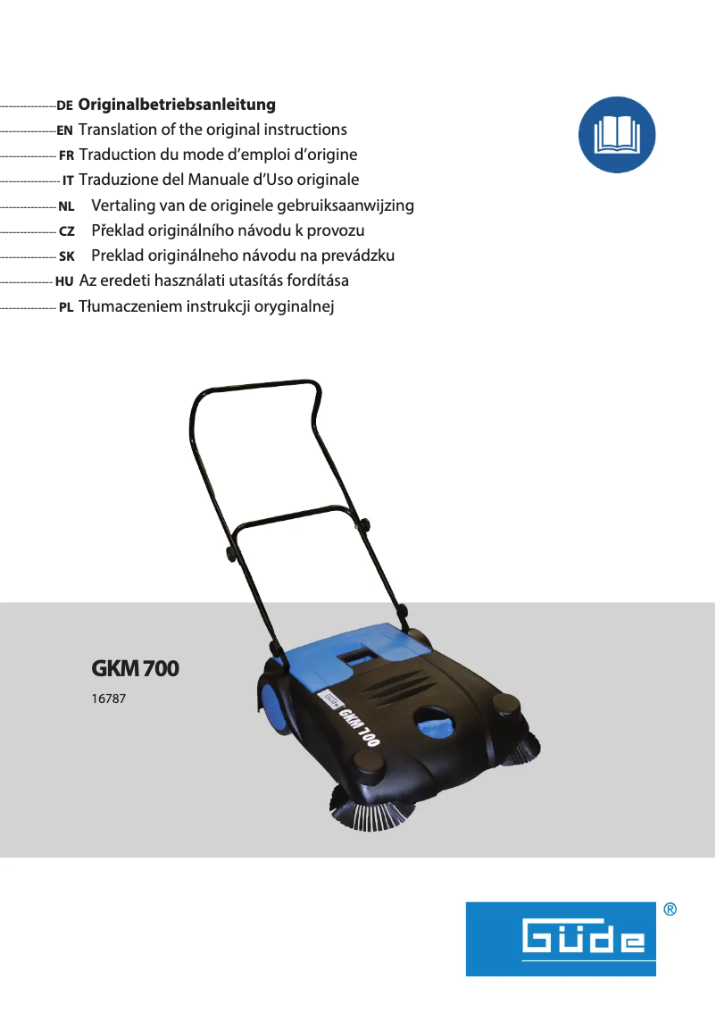 Página 1 del manual Manual de usuario Güde GKM 700