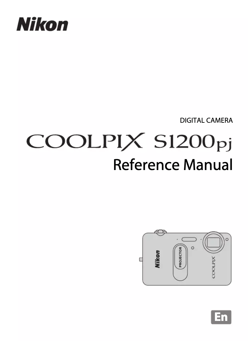 Page 1 of the manual User Manual Nikon Coolpix S1200pj