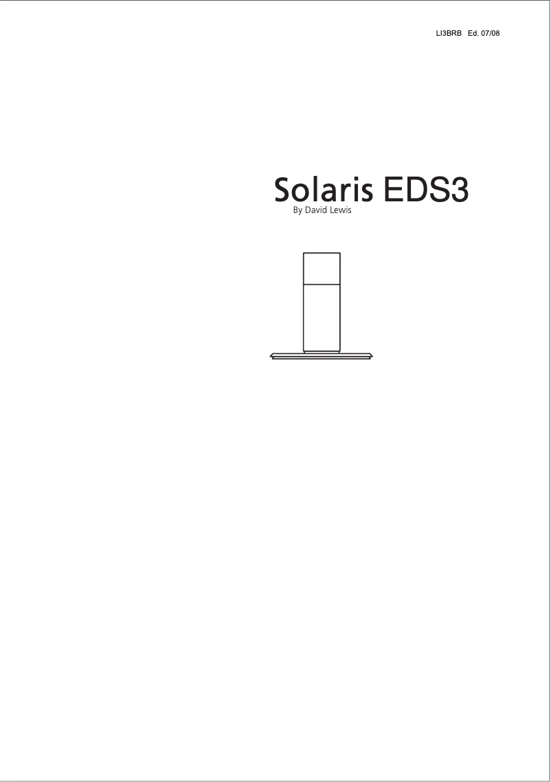 Página 1 del manual Manual de usuario Elica Solaris EDS3